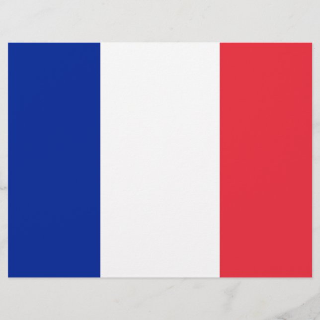 Lámina Cabezal con bandera de Francia (Anverso)