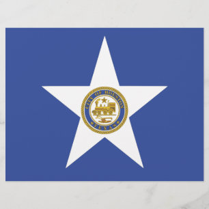 Lámina Cabezal con bandera de Houston, EE. UU.