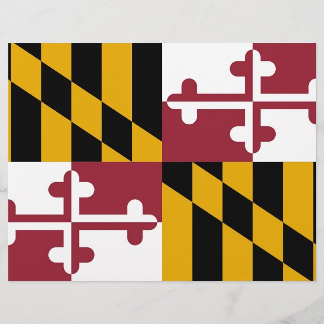 Lámina Cabezal con bandera de Maryland, Estados Unidos (Anverso)