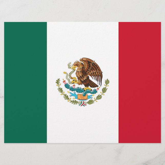 Lámina Cabezal con bandera de México (Anverso)