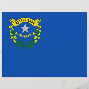 Lámina Cabezal con bandera de Nevada, Estados Unidos