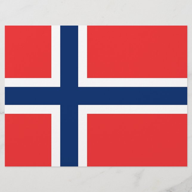 Lámina Cabezal con bandera de Noruega (Anverso)