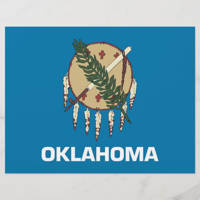 Lámina Cabezal con bandera de Oklahoma, EE.UU. (Anverso)