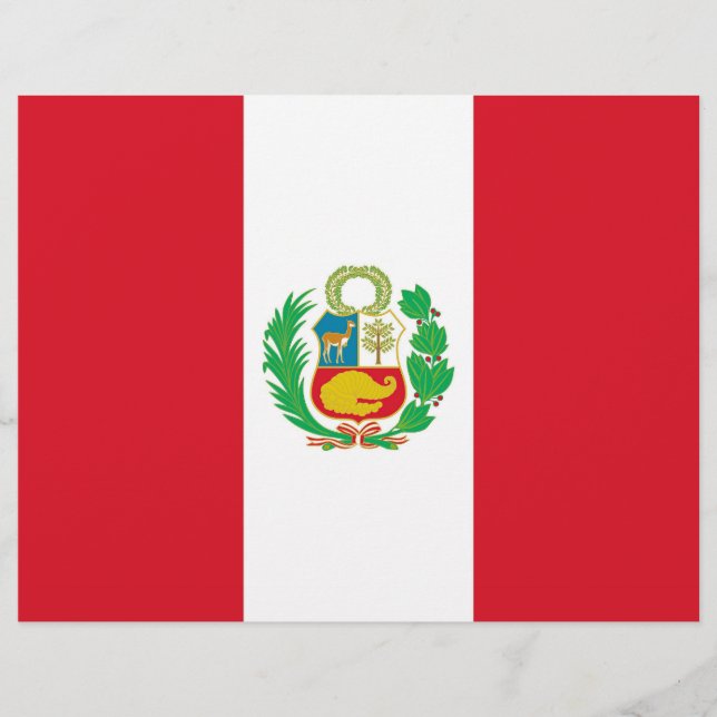 Lámina Cabezal con bandera de Perú (Anverso)