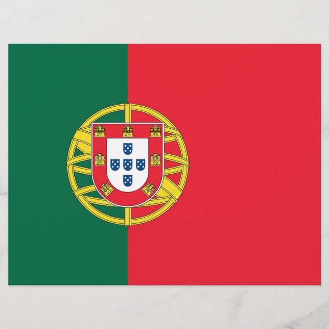 Lámina Cabezal con bandera de Portugal (Anverso)
