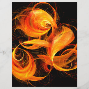 Lámina Cabezal de arte abstracto de bola de fuego
