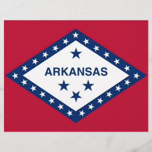 Lámina Cabezal de letra con bandera de Arkansas