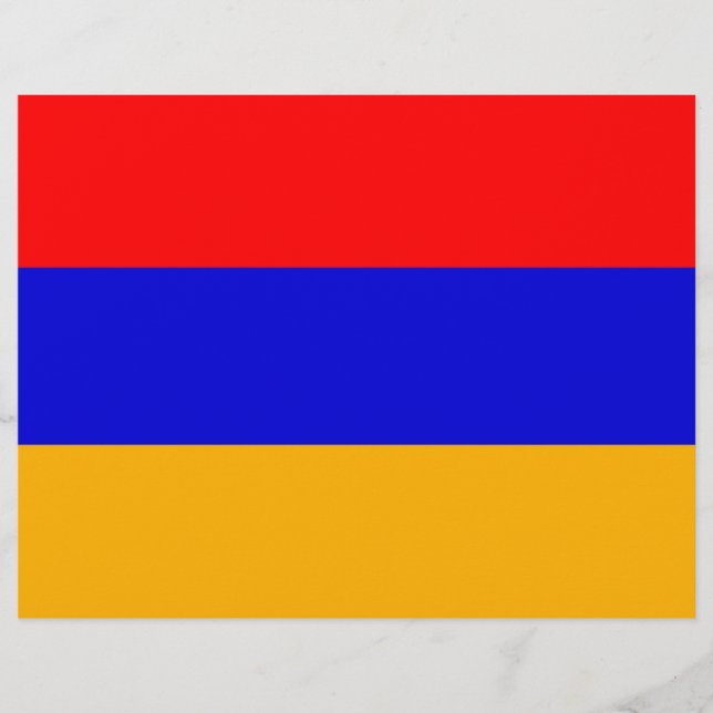 Lámina Cabezal de letra con bandera de Armenia (Anverso)