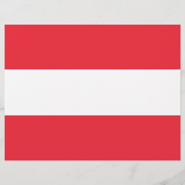 Lámina Cabezal de letra con bandera de Austria (Anverso)