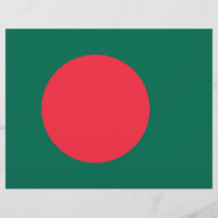 Cabezal de letra con bandera de Bangladesh