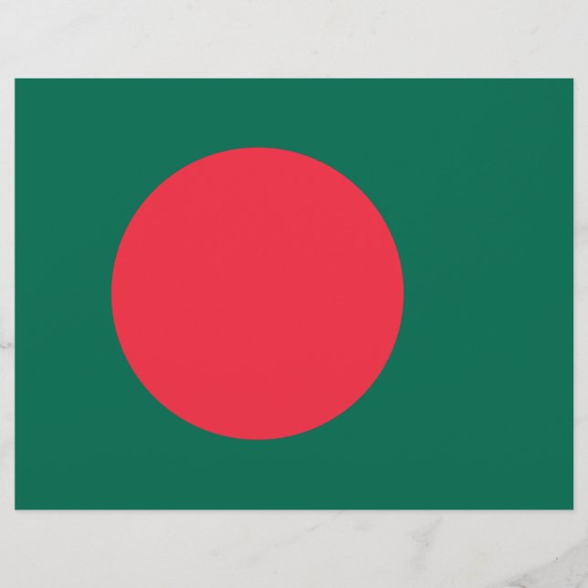 Lámina Cabezal de letra con bandera de Bangladesh (Anverso)