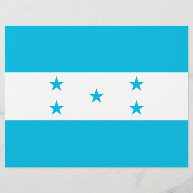 Lámina Cabezal de letra con bandera de Honduras (Anverso)
