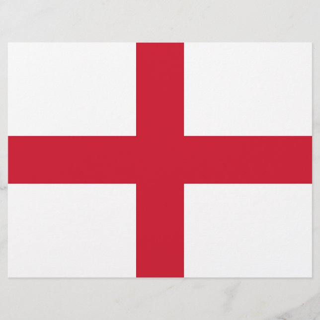 Lámina Cabezal de letra con bandera de Inglaterra (Anverso)