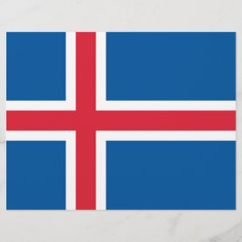 Lámina Cabezal de letra con bandera de Islandia