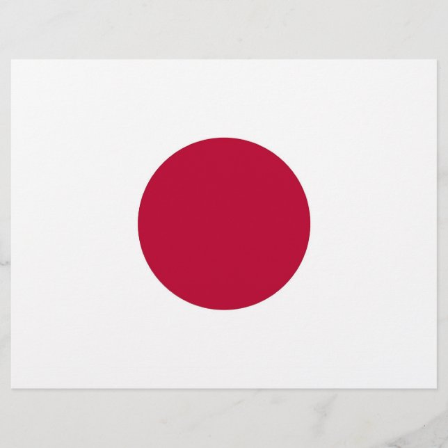 Lámina Cabezal de letra con bandera de Japón (Anverso)