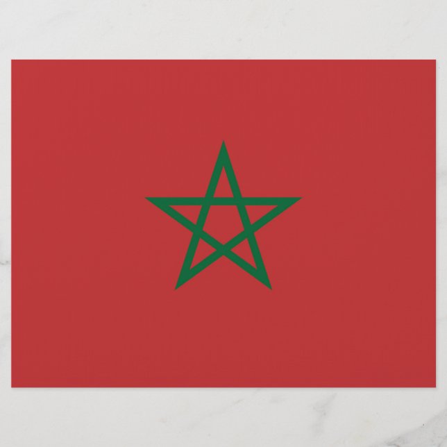 Lámina Cabezal de letra con bandera de Marruecos (Anverso)