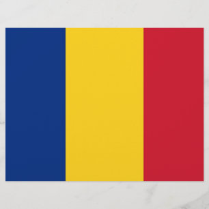 Lámina Cabezal de letra con bandera de Rumania