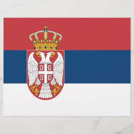 Lámina Cabezal de letra con bandera de Serbia