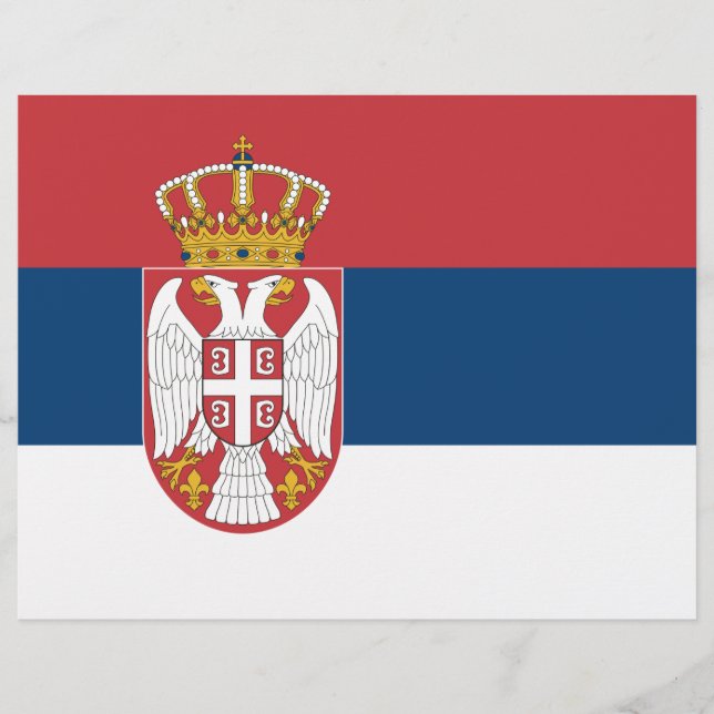 Lámina Cabezal de letra con bandera de Serbia (Anverso)