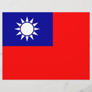 Lámina Cabezal de letra con bandera de Taiwán
