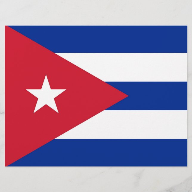 Lámina Cabezal de letras con bandera de Cuba (Anverso)