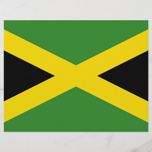Lámina Cabezal de letras con bandera de Jamaica (Anverso)
