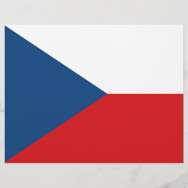 Lámina Cabezal de letras con bandera de la República Chec (Anverso)