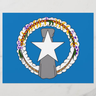 Lámina Cabezal de letras con bandera de las Islas Mariana