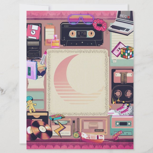 Lámina Cabezal de letras del retro 90 (Anverso)