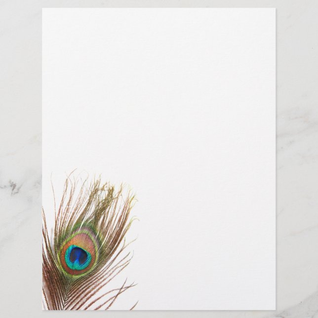 Lámina Cabezal de plumas de pavo real (Anverso)