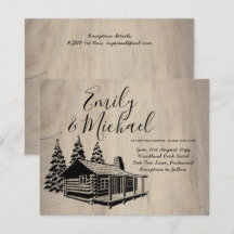 Cabina de línea de presupuesto en Woods Invitación