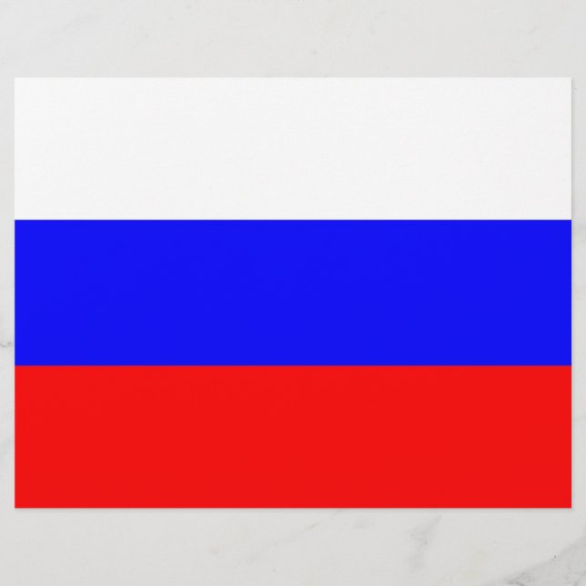 Lámina Cabletero con bandera de Rusia (Anverso)