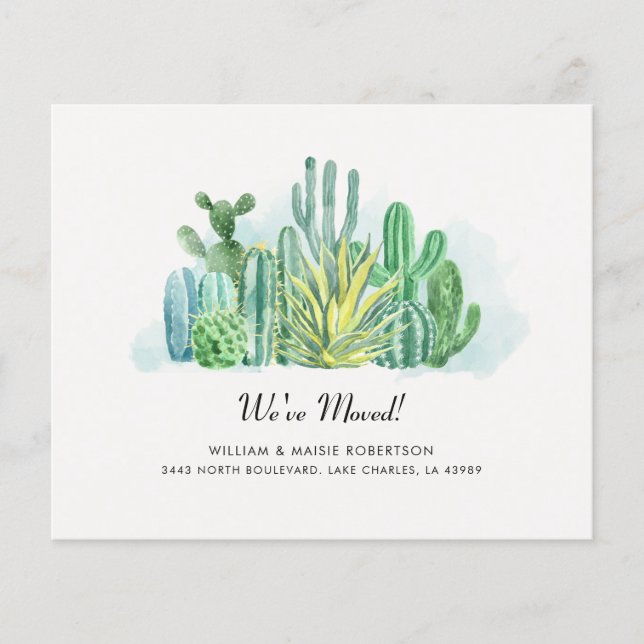 Lámina Cacti de presupuesto moderno Weve Invitación móvil (Anverso)