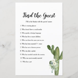 Lámina Cactus Floral Taco 'bout Love Find Los juegos Gues