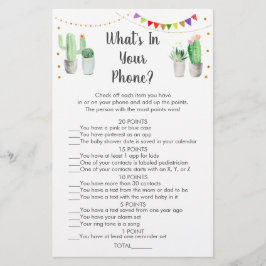 Lámina Cactus Gold Fiesta Lo que hay en tu juego de teléf