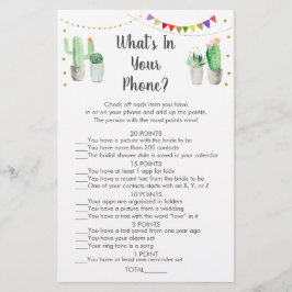 Lámina Cactus Gold Fiesta Lo que hay en tu juego de teléf