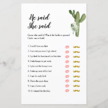 Cactus Taco 'acerca del amor Dijo que decía Juego