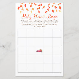 Lámina Cae el Pequeño Camión Baby Shower de calabaza