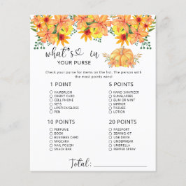 Lámina Cae la calabaza en su bolso, bebé ducha