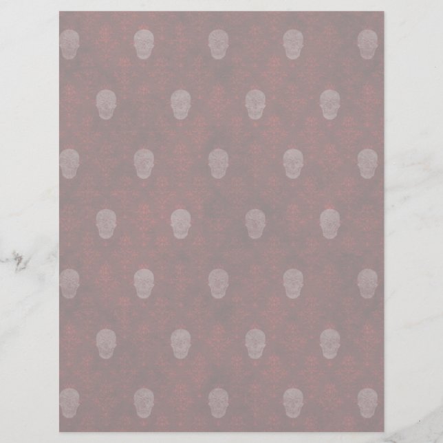 Lámina Caer en rojo las Skulls victorianas (Anverso)