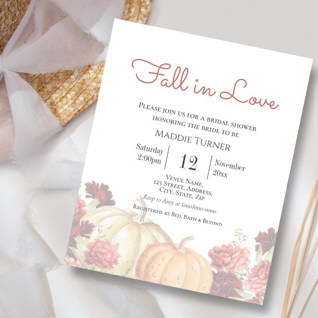 Lámina Caer enamorada | Invitación a la ducha de novia (Subido por el creador)