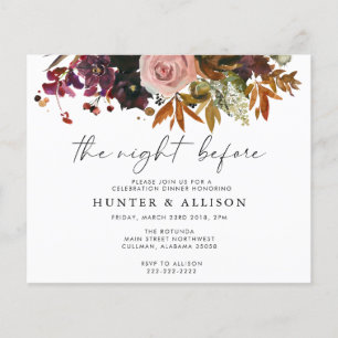 Lámina Caer la noche anterior Invitación