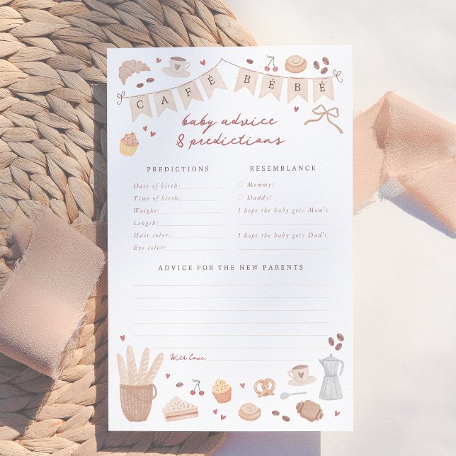 Lámina Cafe Bebe Baby Predictions & Advice Game (Subido por el creador)