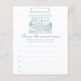 Lámina Cafe Bebe Baby shower Guess the sweet mess game