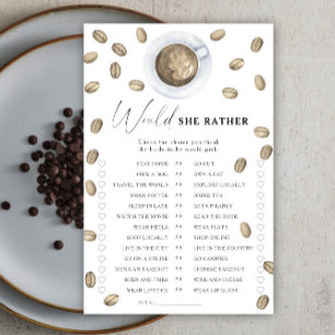 Lámina Café con ducha de novia ¿Prefiere jugar?