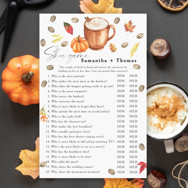 Lámina Café de calabaza Ducha de novia Juego de zapatos (Subido por el creador)