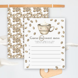 Lámina Café ducha de bebé Adivina el dulce juego de desor