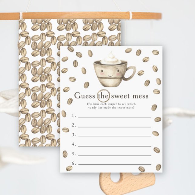 Lámina Café ducha de bebé Adivina el dulce juego de desor (Subido por el creador)