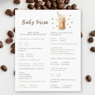 Lámina Café helado con ducha de bebé - juego de trivialid