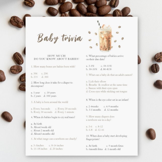 Lámina Café helado con ducha de bebé - juego de trivialid (Subido por el creador)